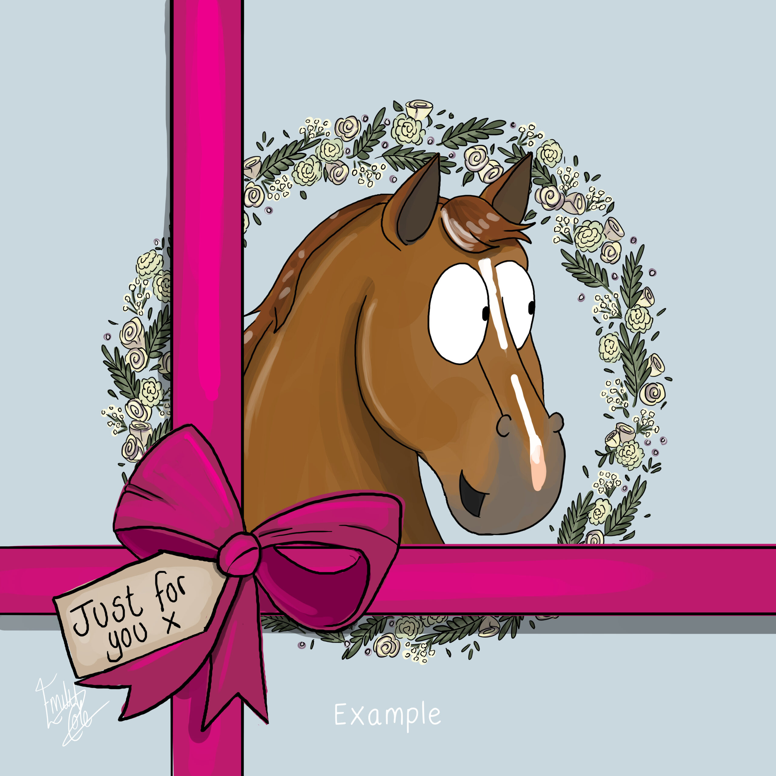 Gift a personalised horse drawing by Emily Cole Illustrations