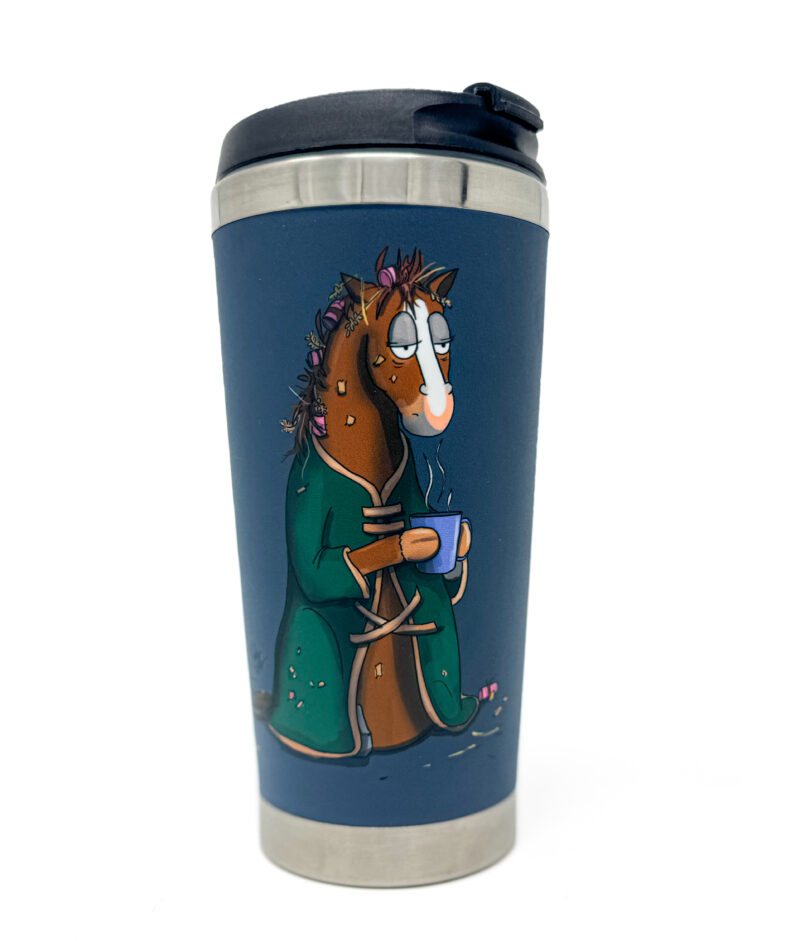 'Not a morning Pony' Travel Mug - Image 2