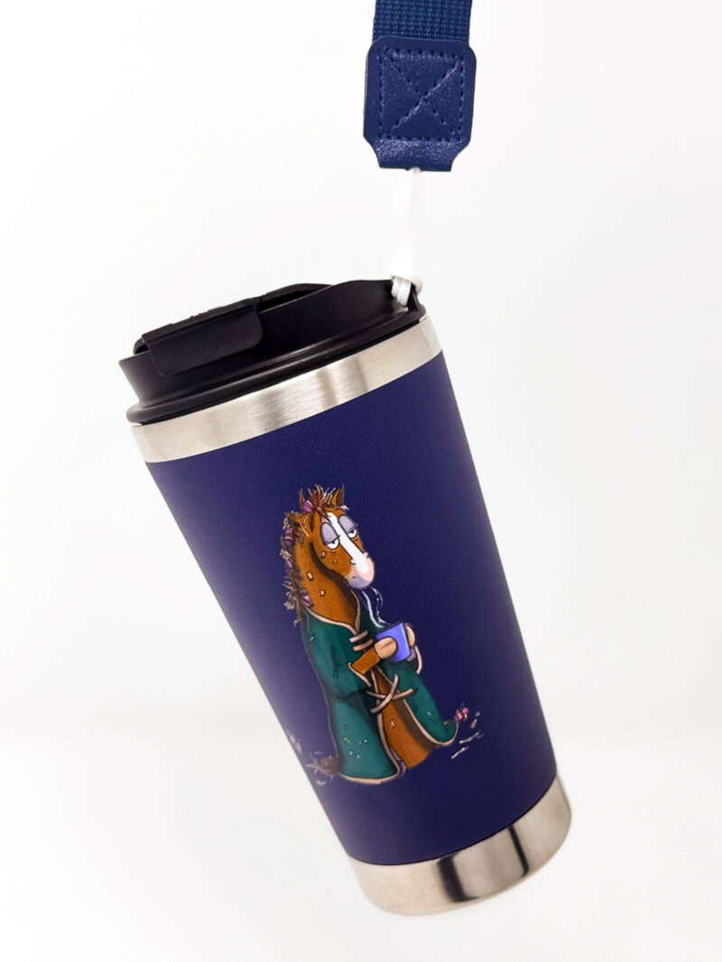 'Not a Morning Pony' Travel Mug - Image 4