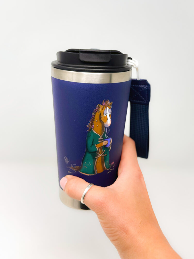 'Not a Morning Pony' Travel Mug - Image 6