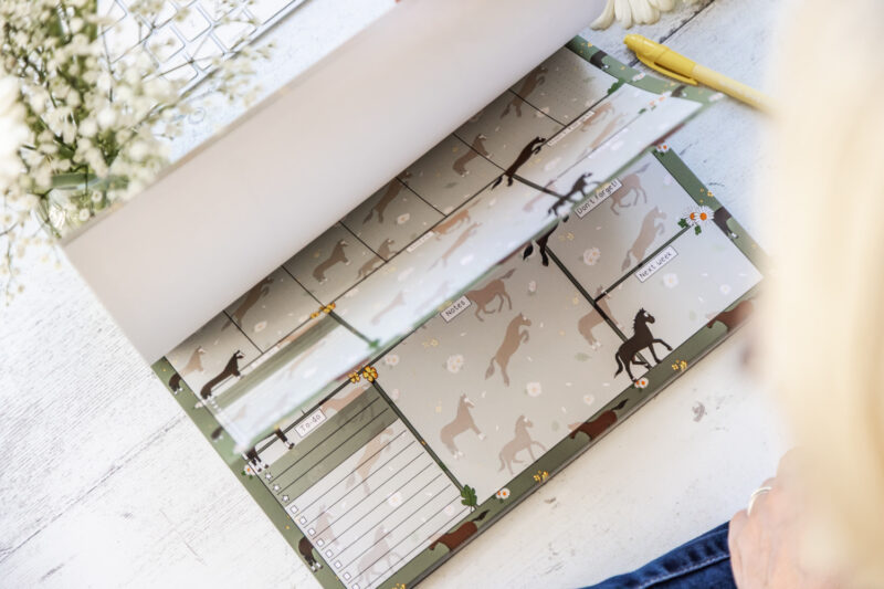 Bay Horse with Daisies Design A4 Desk Planner by Emily Cole Illustrations