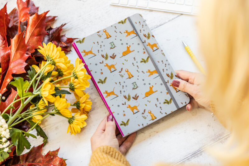 Fox Red Labrador Dog Lined Notebook By Emily Cole Illustrations.