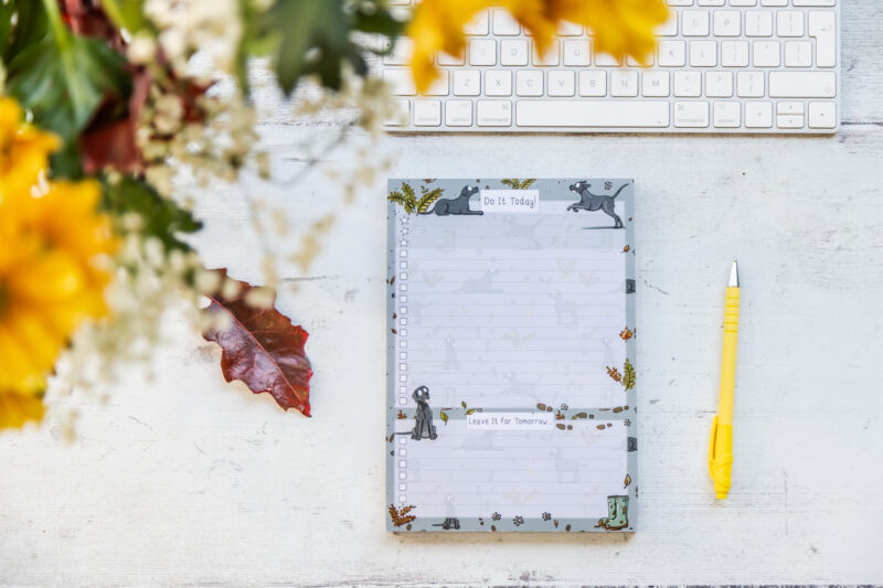 Black Labrador Dog A5 To-Do List by Emily Cole Illustrations