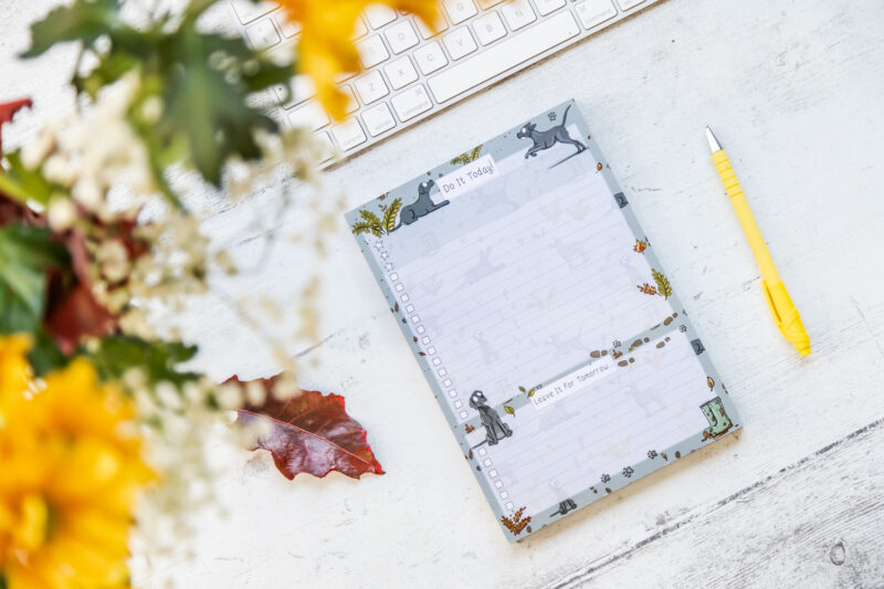 Black Labrador Dog A5 To-Do List by Emily Cole Illustrations