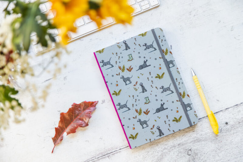 Black Labrador Working Dog Notebook by Emily Cole Illustrations.