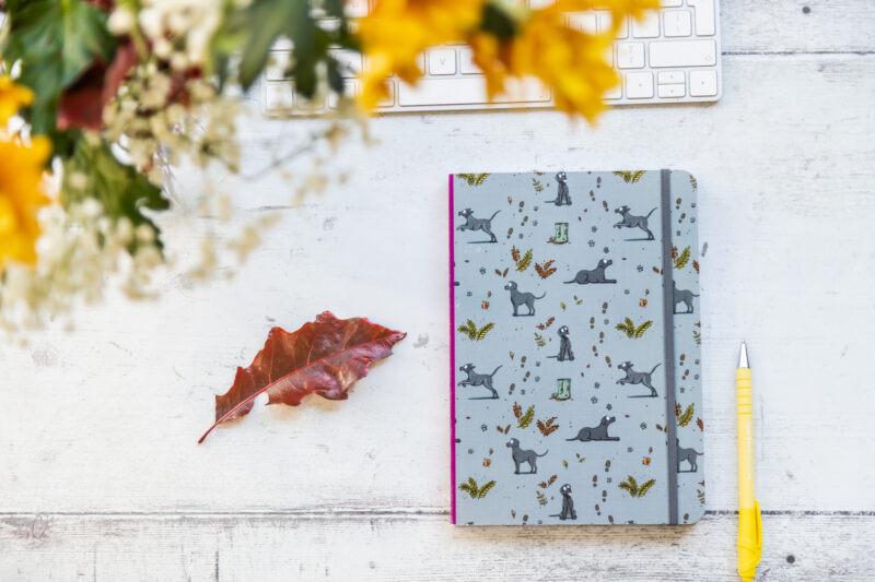 Black Labrador Dog Countryside Notebook