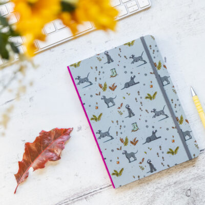 Black Labrador Working Dog Notebook by Emily Cole Illustrations.