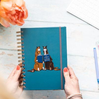 A4 and A5 Western horse notebooks side by side for size comparison