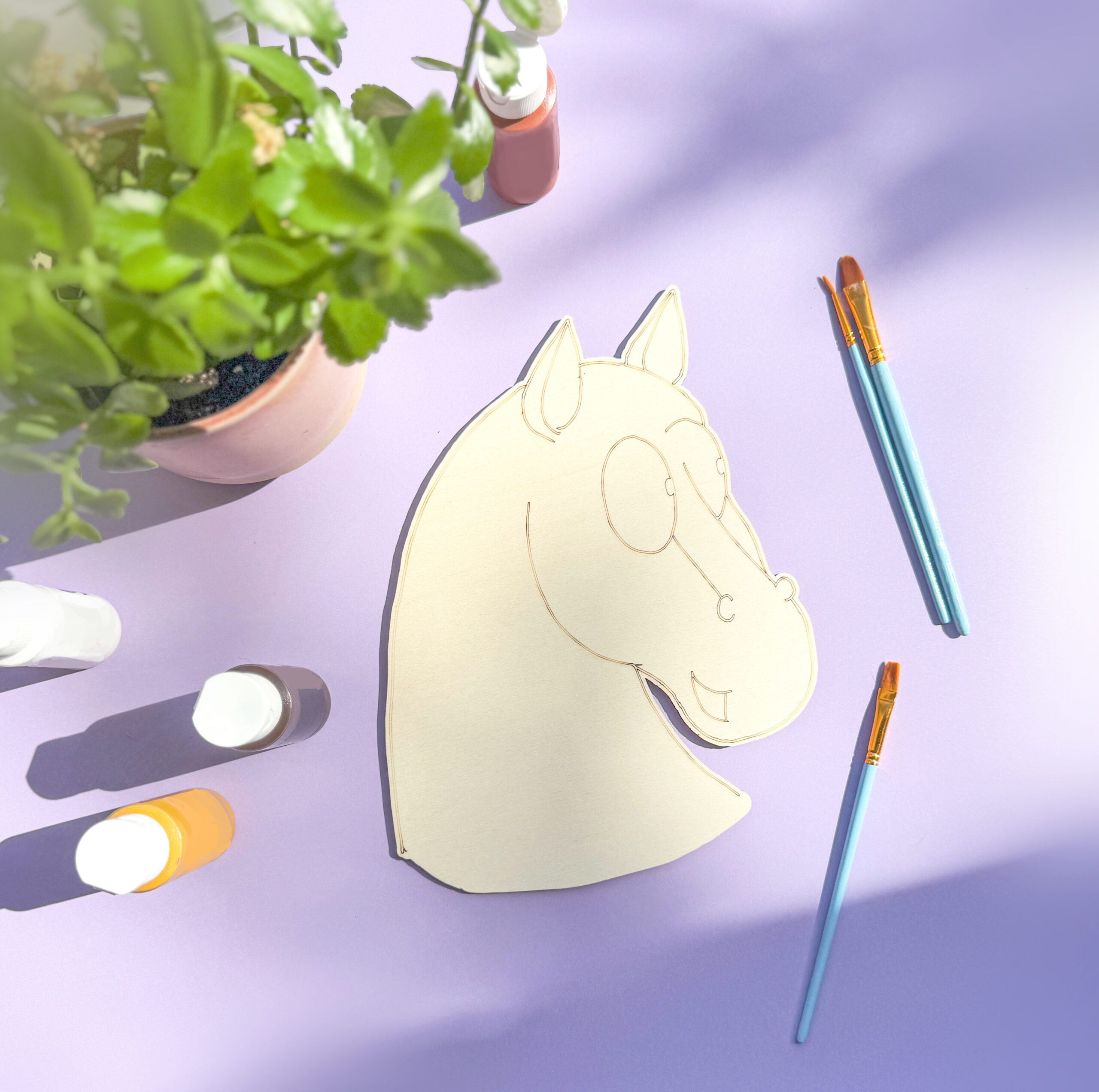 paint at home horse head by Emily Cole Illustrations