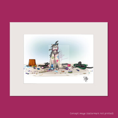 Pony camp funny horse illustrations print by Emily Cole Illustrations