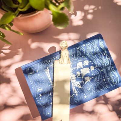 Wooden Labrador dog bookmark by Emily Cole Illustrations with tassel