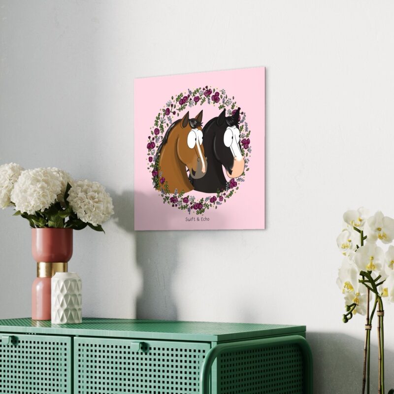 Double Personalise a Pony Illustration for two horses by Emily Cole Illustrations