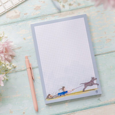 Labrador Jotter Pad A5 Sized. Gridded Pages. Illustrated by Emily Cole Illustrations