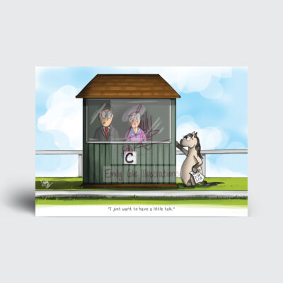 I just want to talk - horse greeting card A5 by Emily Cole Illustrations