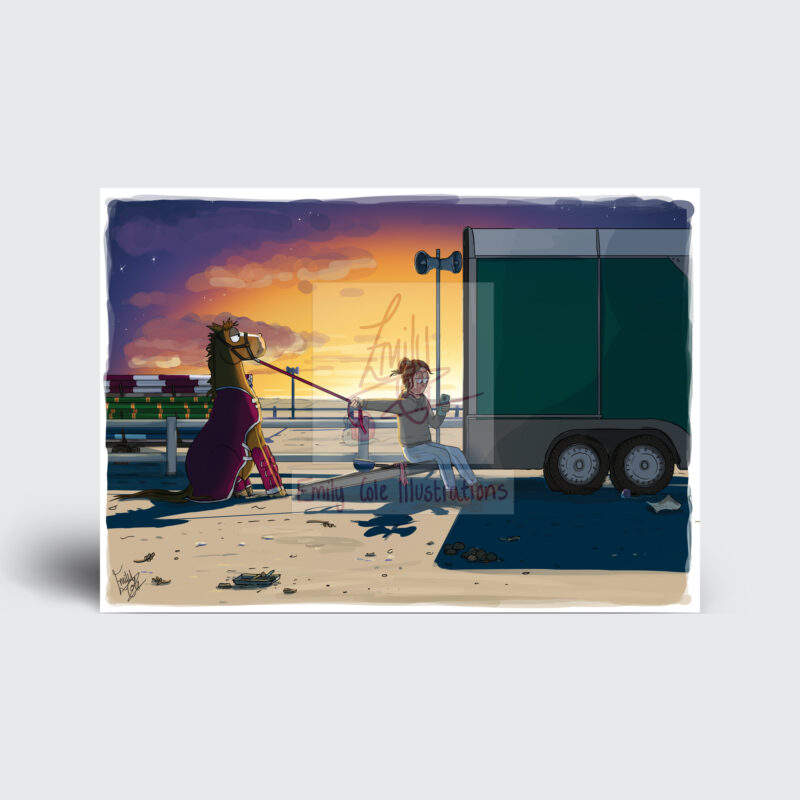 Long trip home - horse greeting card A5 by Emily Cole Illustrations