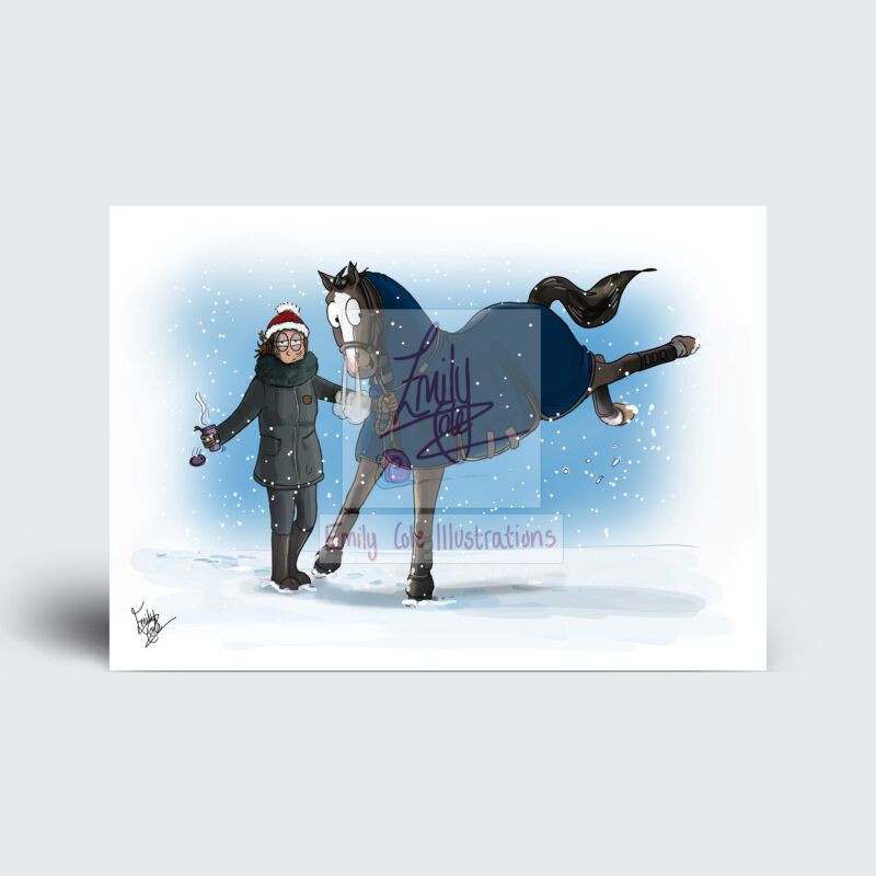 Bah Humbug Funny Horse Christmas Cards by - Emily Cole Illustrations