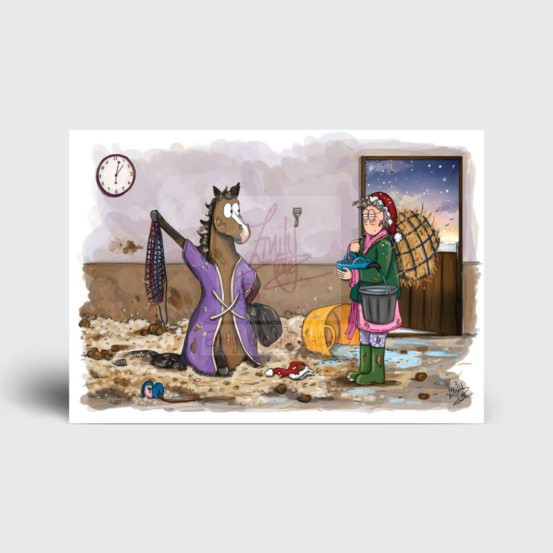 Bah Humbug Funny Horse Christmas Cards by - Emily Cole Illustrations