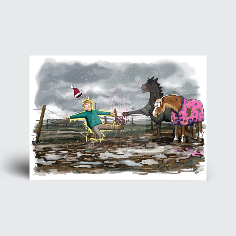 Bah Humbug Funny Horse Christmas Cards by - Emily Cole Illustrations