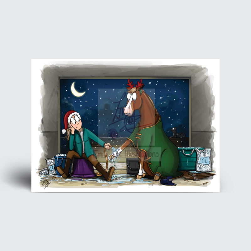 Bah Humbug Funny Horse Christmas Cards by - Emily Cole Illustrations