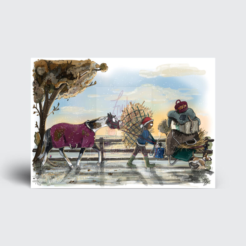 Bah Humbug Funny Horse Christmas Cards by - Emily Cole Illustrations
