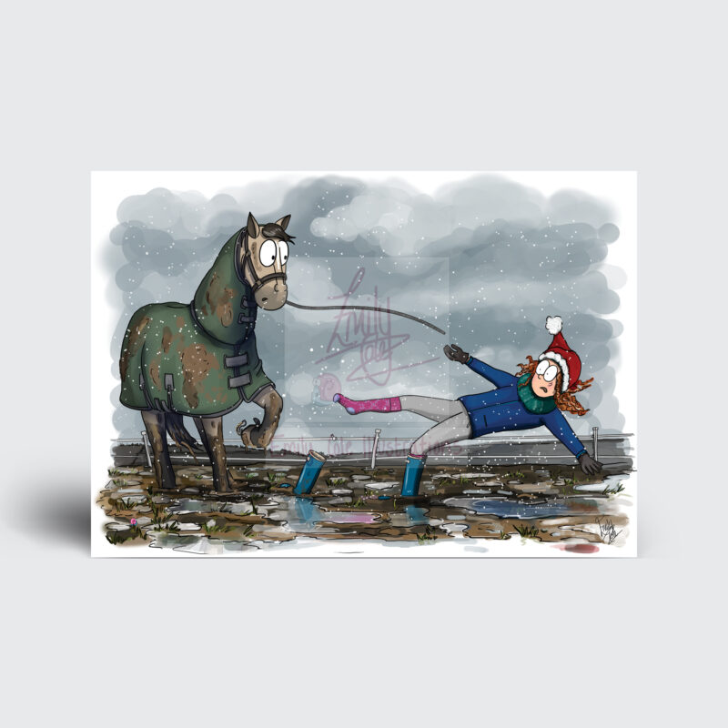 Bah Humbug Funny Horse Christmas Cards by - Emily Cole Illustrations