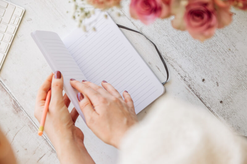 Pink Dressage Horse Softcover Notebook