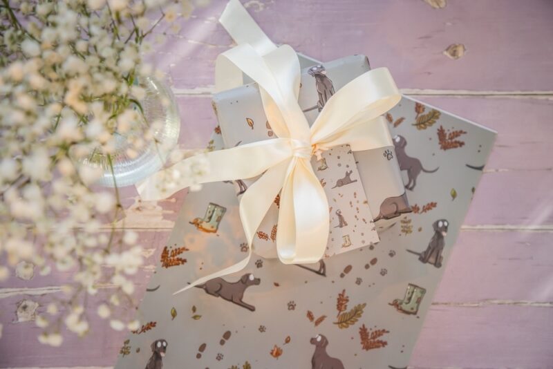 Black Labrador Wrapping Paper