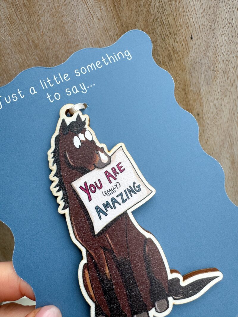 'Bay Horse' - You are Amazing Wooden Decoration - Image 2