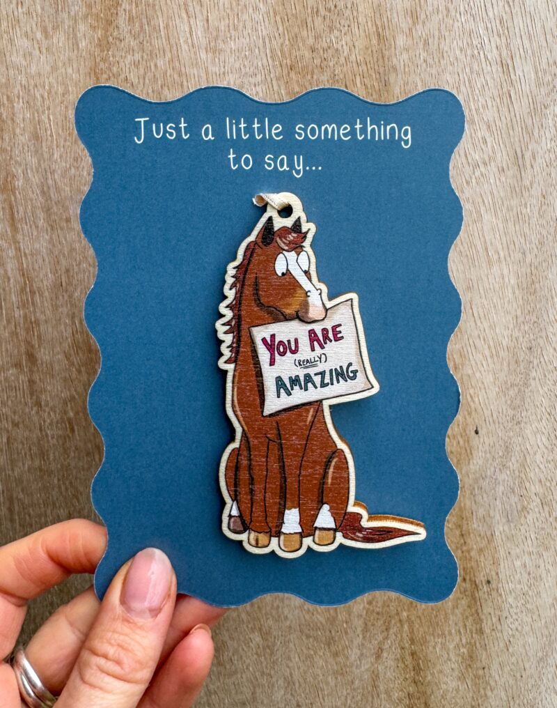 'Chestnut Horse' - You are Amazing Wooden Decoration - Image 2