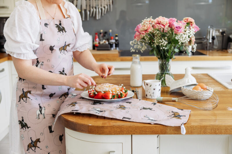 Pink Dressage Horse Kitchenware