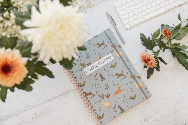 Undated A4 Labrador Weekly Planner Book - Quality Labrador Dog Stationery - Emily Cole Illustrations