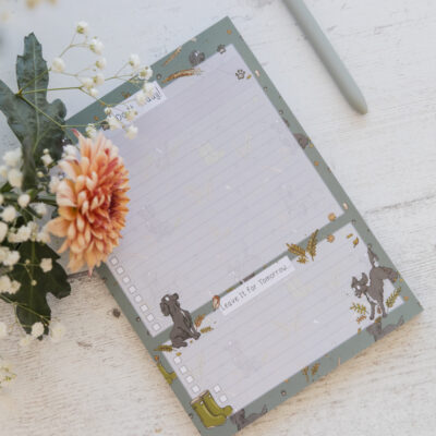 A5 Black Spaniel To-do List - Spaniel Stationery by Emily Cole Illustrations