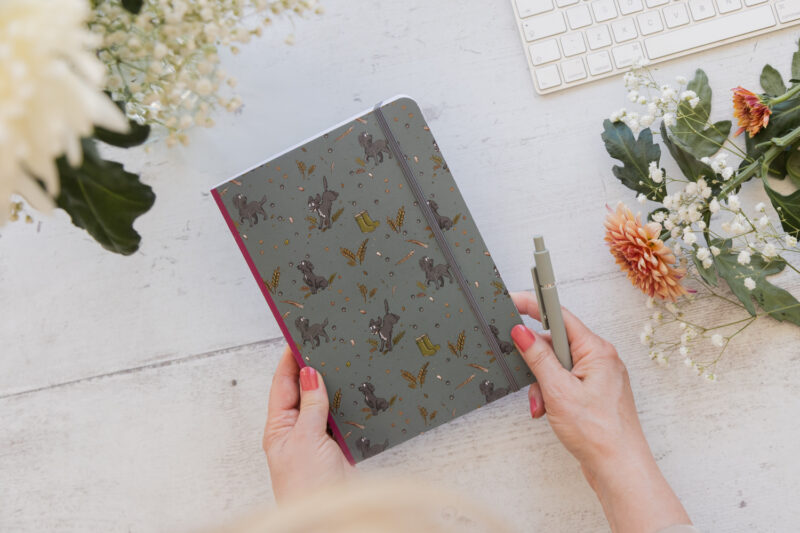 A5 Softcover Black Spaniel Notebook - Spaniel Stationery by Emily Cole Illustrations