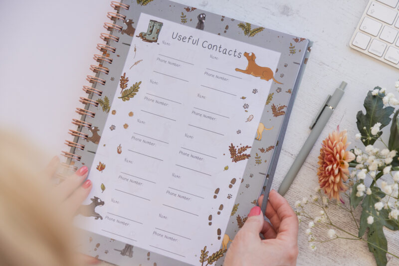 Undated A4 Labrador Weekly Planner Book - Quality Labrador Dog Stationery - Emily Cole Illustrations