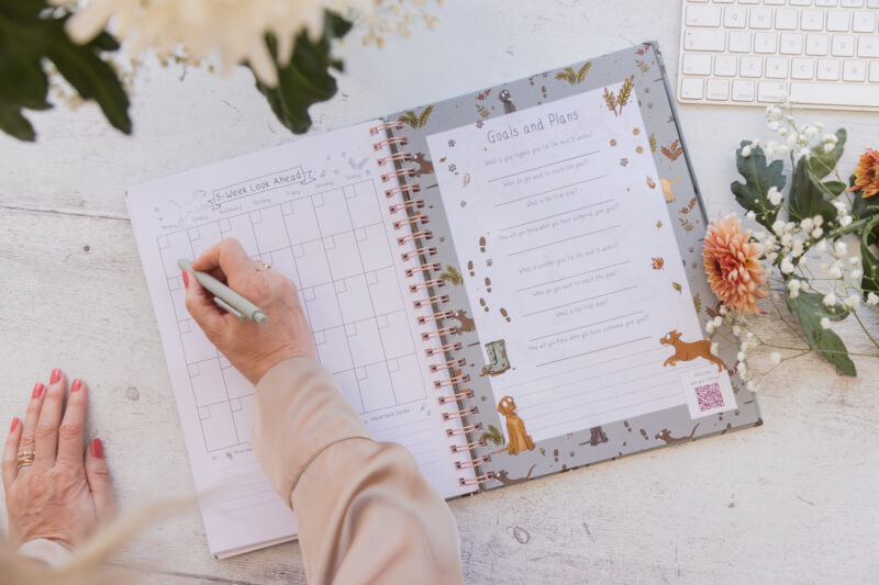 Undated A4 Labrador Weekly Planner Book - Quality Labrador Dog Stationery - Emily Cole Illustrations