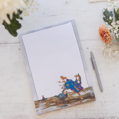 Breaking Free - Humorous Horse A4 Lined Notepad - Horse stationery by Emily Cole Illustrations