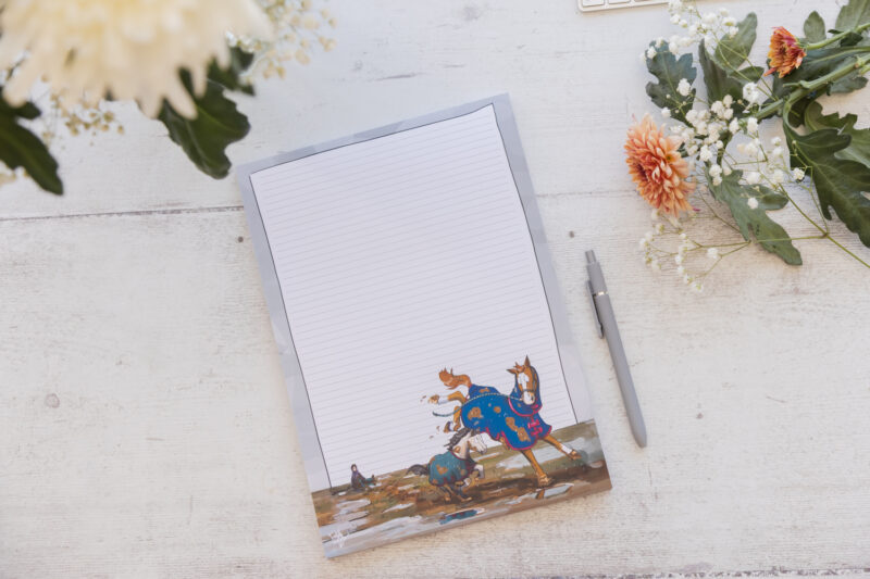 Breaking Free - Humorous Horse A4 Lined Notepad - Horse stationery by Emily Cole Illustrations