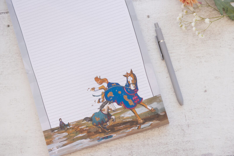 Breaking Free - Humorous Horse A4 Lined Notepad - Horse stationery by Emily Cole Illustrations