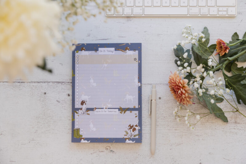 A5 Liver & White Spaniel To-do List - Spaniel Stationery by Emily Cole Illustrations