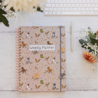 Undated A4 Spaniel Weekly Planner Book - Quality Spaniel Stationery - Emily Cole Illustrations