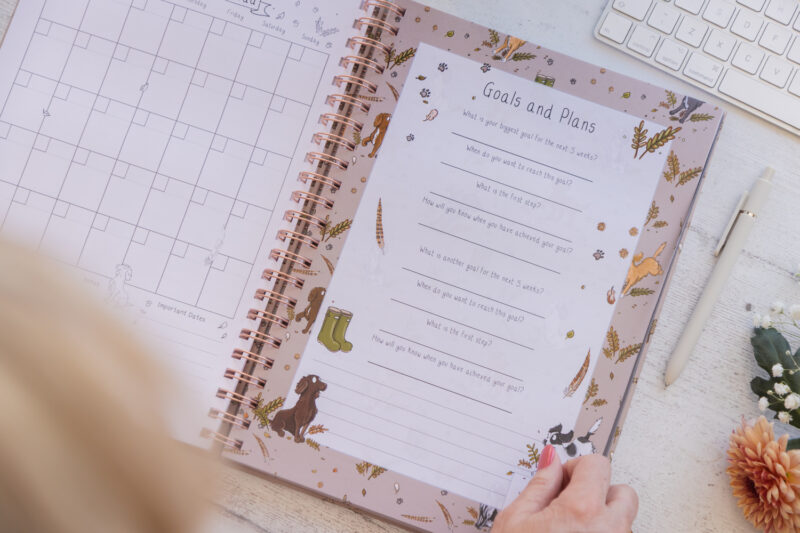 Undated A4 Spaniel Weekly Planner Book - Quality Spaniel Stationery - Emily Cole Illustrations