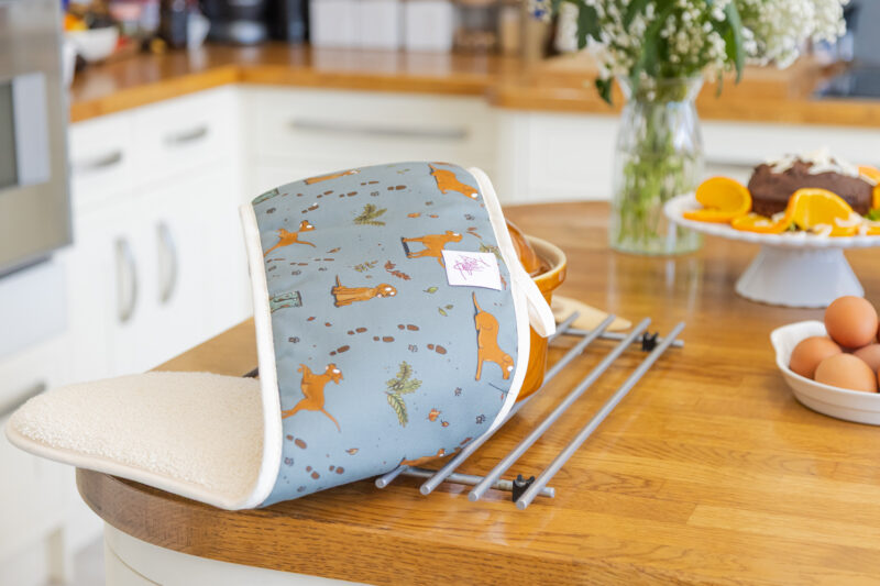 Fox Red Labrador Double Oven Gloves - Labrador Kitchenware by Emily Cole Illustrations