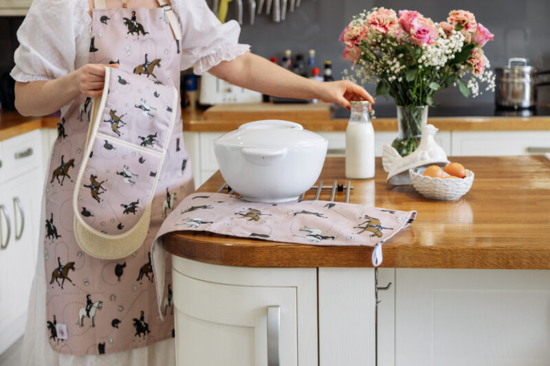 Pink Dressage Horse Kitchenware