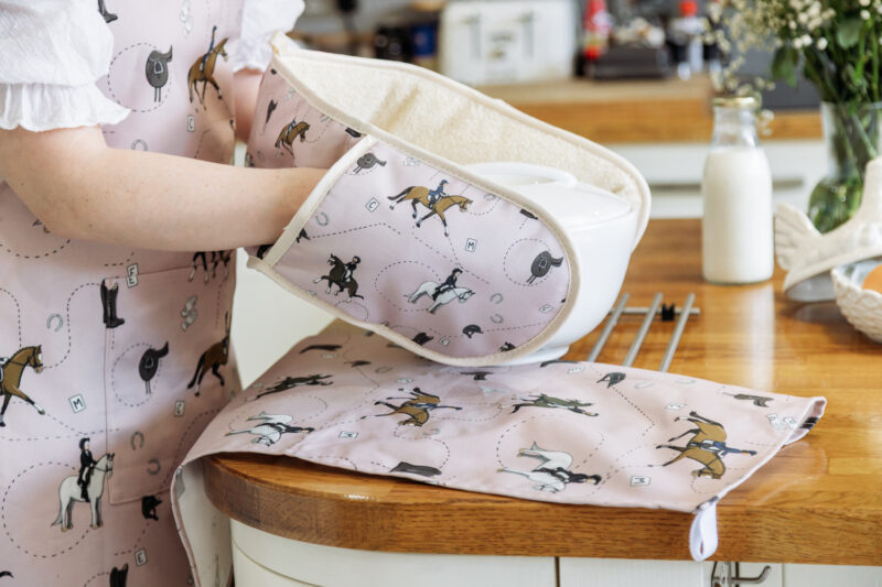 Pink Dressage Horse Kitchenware