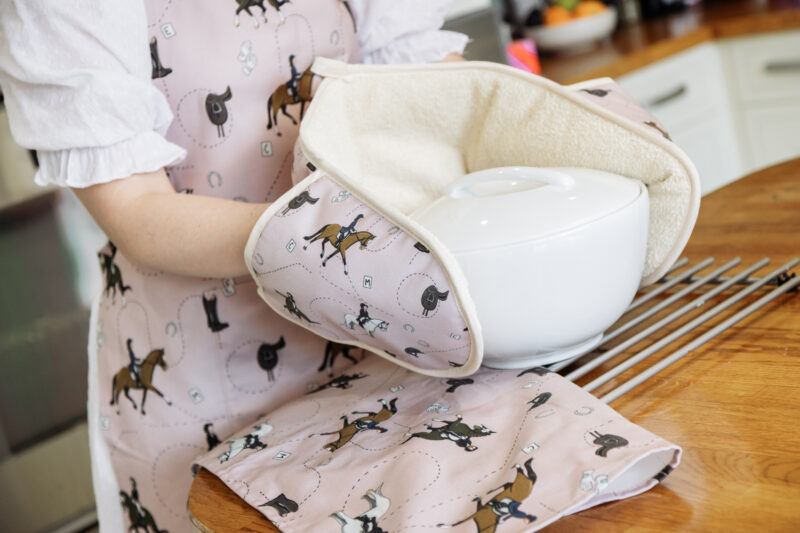 Pink Dressage Horse Kitchenware