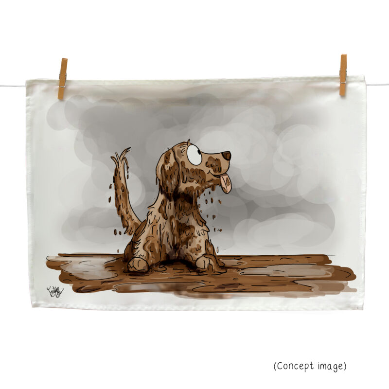 Golden Retriever Cotton Tea Towel - Quality Dog themed Kitchenware by Emily Cole Illustrations