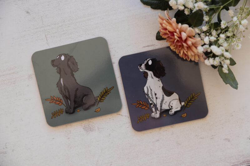 Spaniel melamine coaster - Spaniel homeware - Emily Cole Illustrations