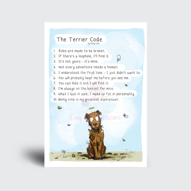 'The Terrier Code' Greeting Card