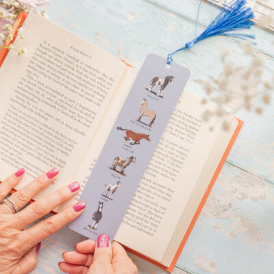 'Cob-pendium' Silk Card Bookmark. Finished with a Coloured Tassel - Emily Cole Illustrations.