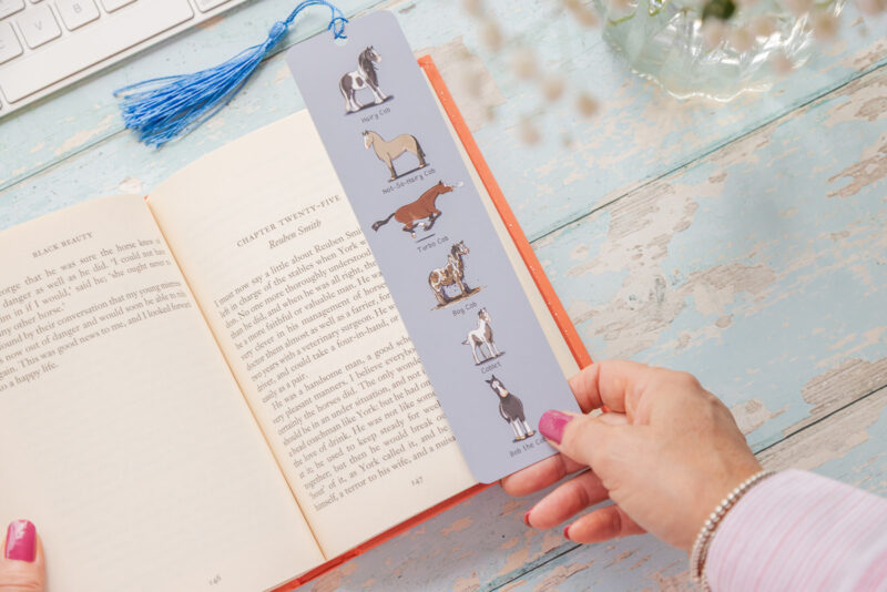 'Cob-pendium' Silk Card Bookmark. Finished with a Coloured Tassel - Emily Cole Illustrations.